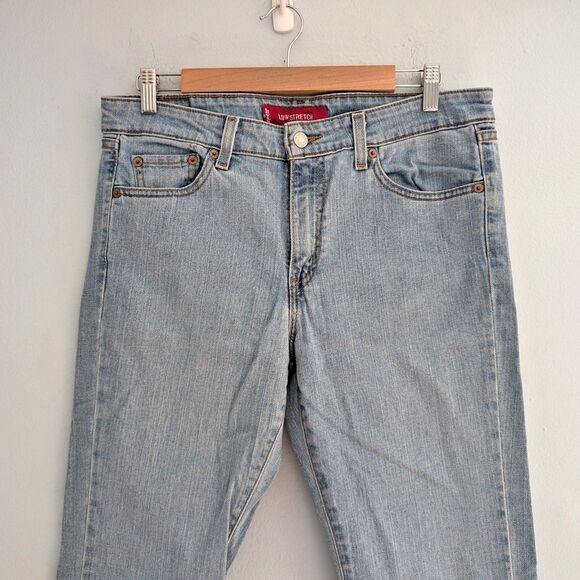 Vintage Y2K Levi's Jeans Low Rise Denim Stretch Light Wash Flare Stretch Size 11 - Picture 9 of 13